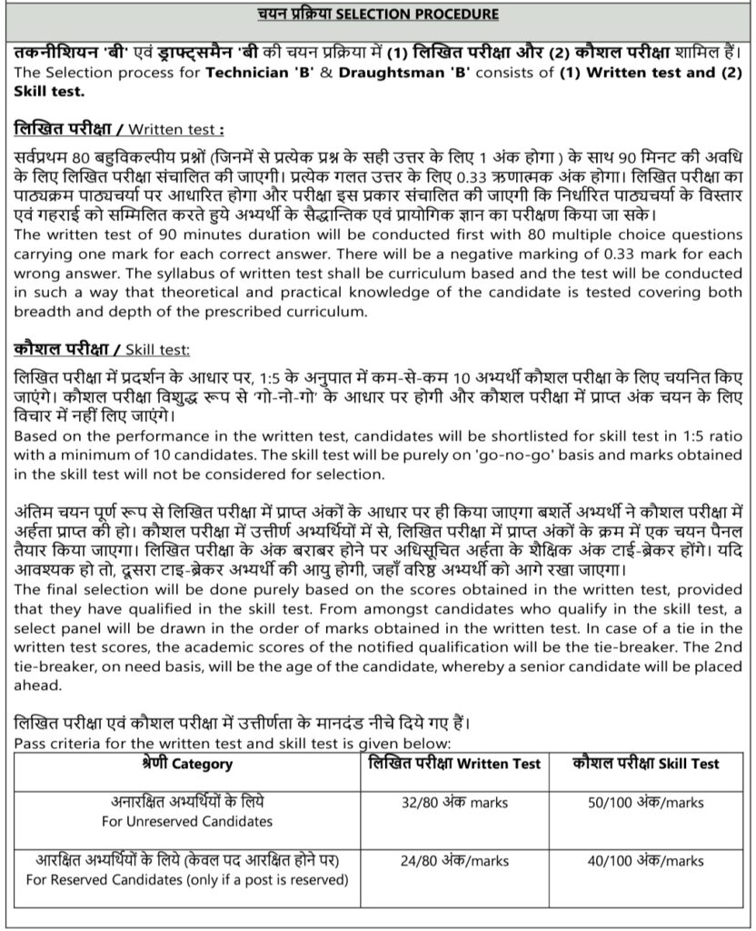 ISRO SAC Technician B Selection Process 2023